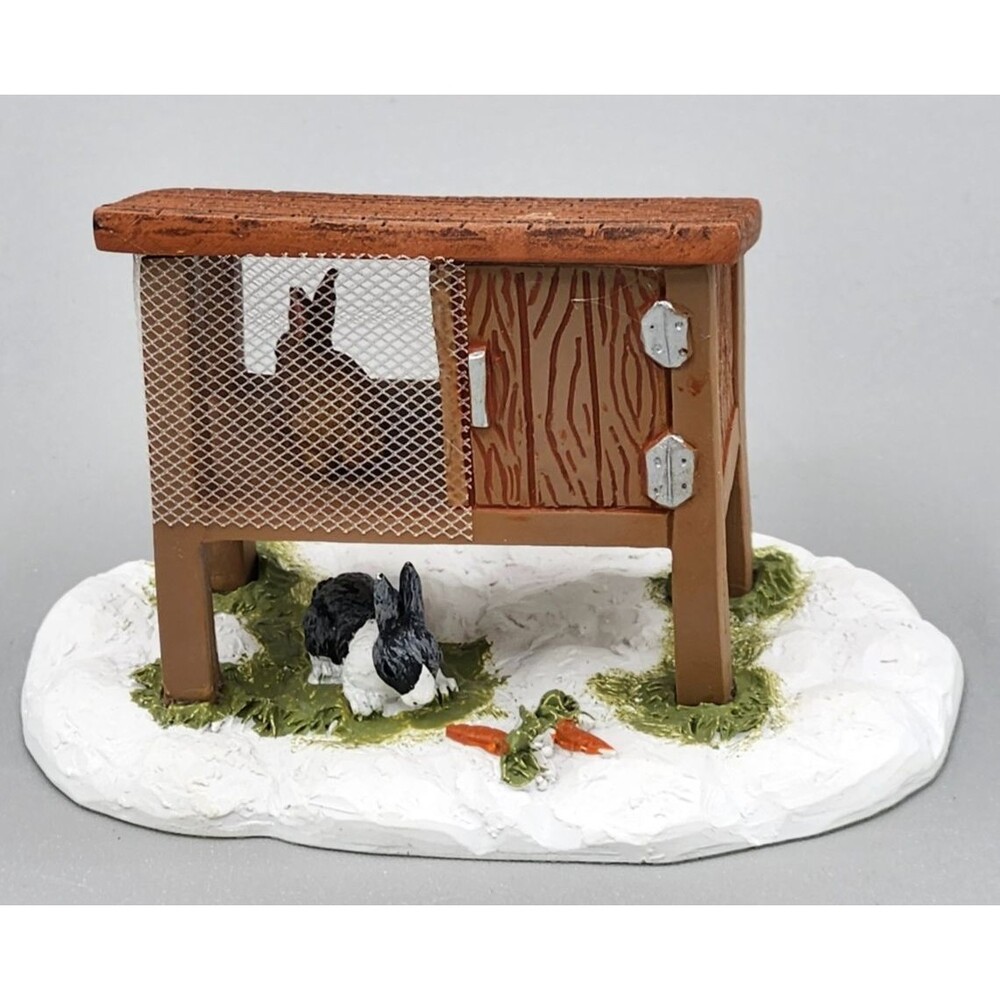 Dept 56 Village Accessories Mistletoe Farm Rabbit Hutch Christmas 6001724